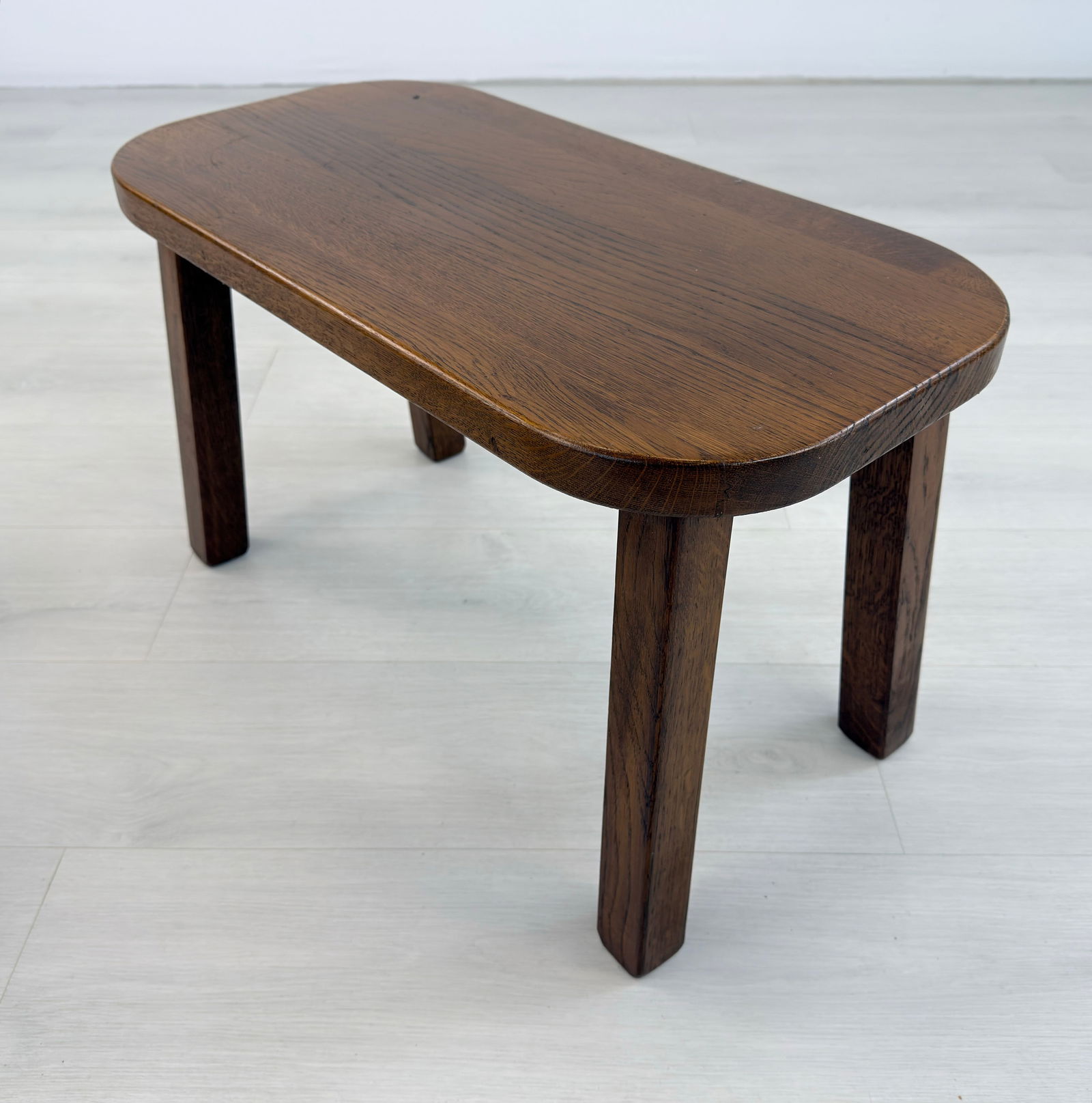 (3) BRUTALIST OAK NESTING TABLES - 7