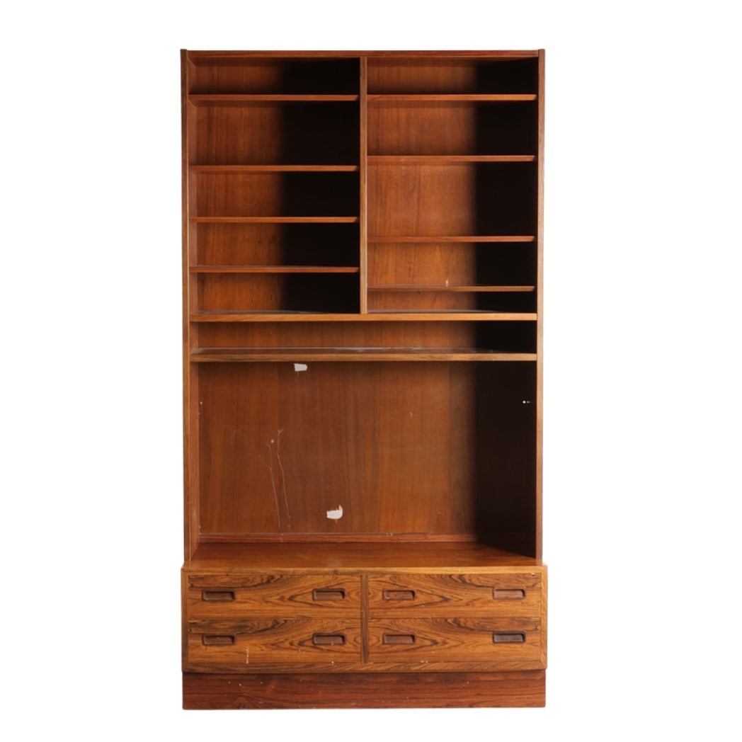 HUNDEVAD & CO ROSEWOOD SHELVING SYSTEM, 1960s (1 of 14)