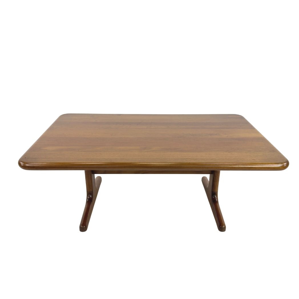 DANISH COFFEE TABLE BY GLOSTRUP MOBELFABRIK: Dimensions: H 19.7” x W 52” x D 32.3”. Vintage teak coffee table by Glostrup Mobelfabrik, made in Denmark in the 1960s. Marked.