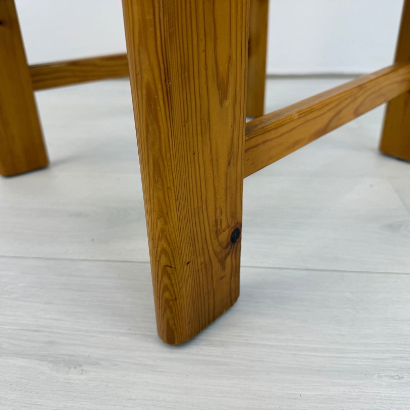 (7) SCANDINAVIAN PINE DINING CHAIRS - 12