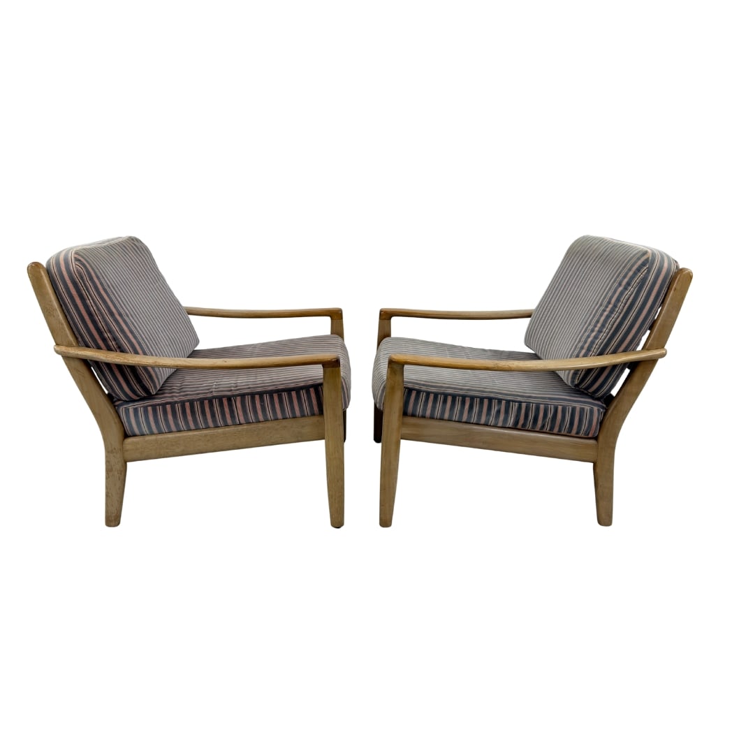 DANISH LOUNGE CHAIRS MANNER OF KAI KRISTIANSEN, A PAIR (1 of 16)