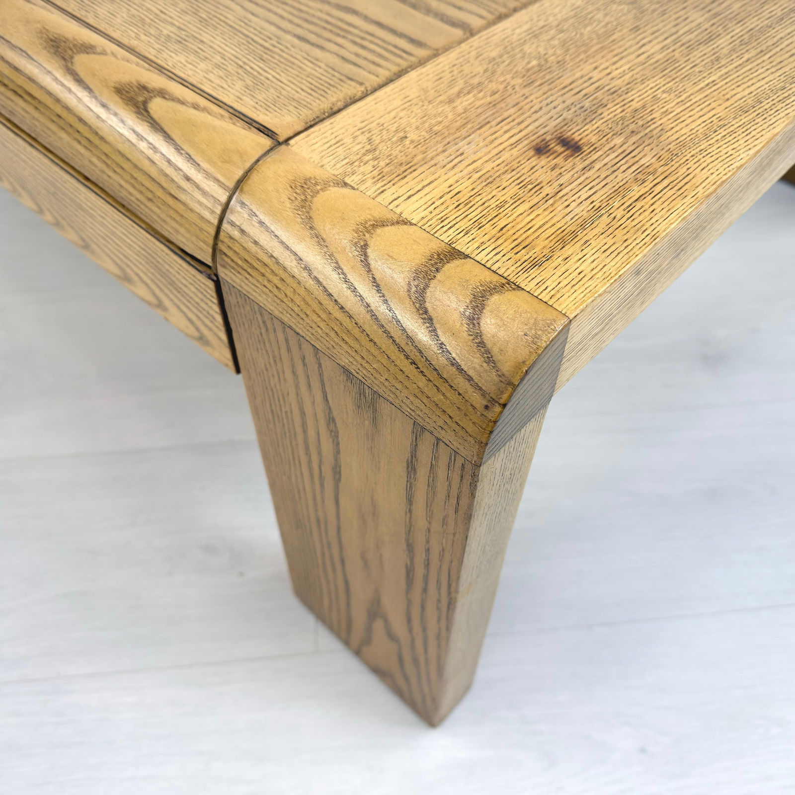 BRUTALIST DUTCH OAK COFFEE TABLE - 7
