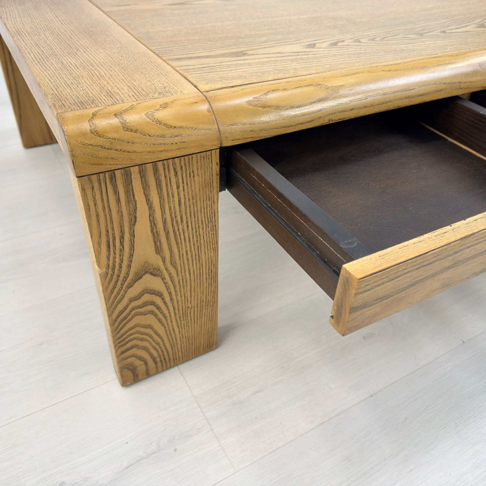 BRUTALIST DUTCH OAK COFFEE TABLE - 8
