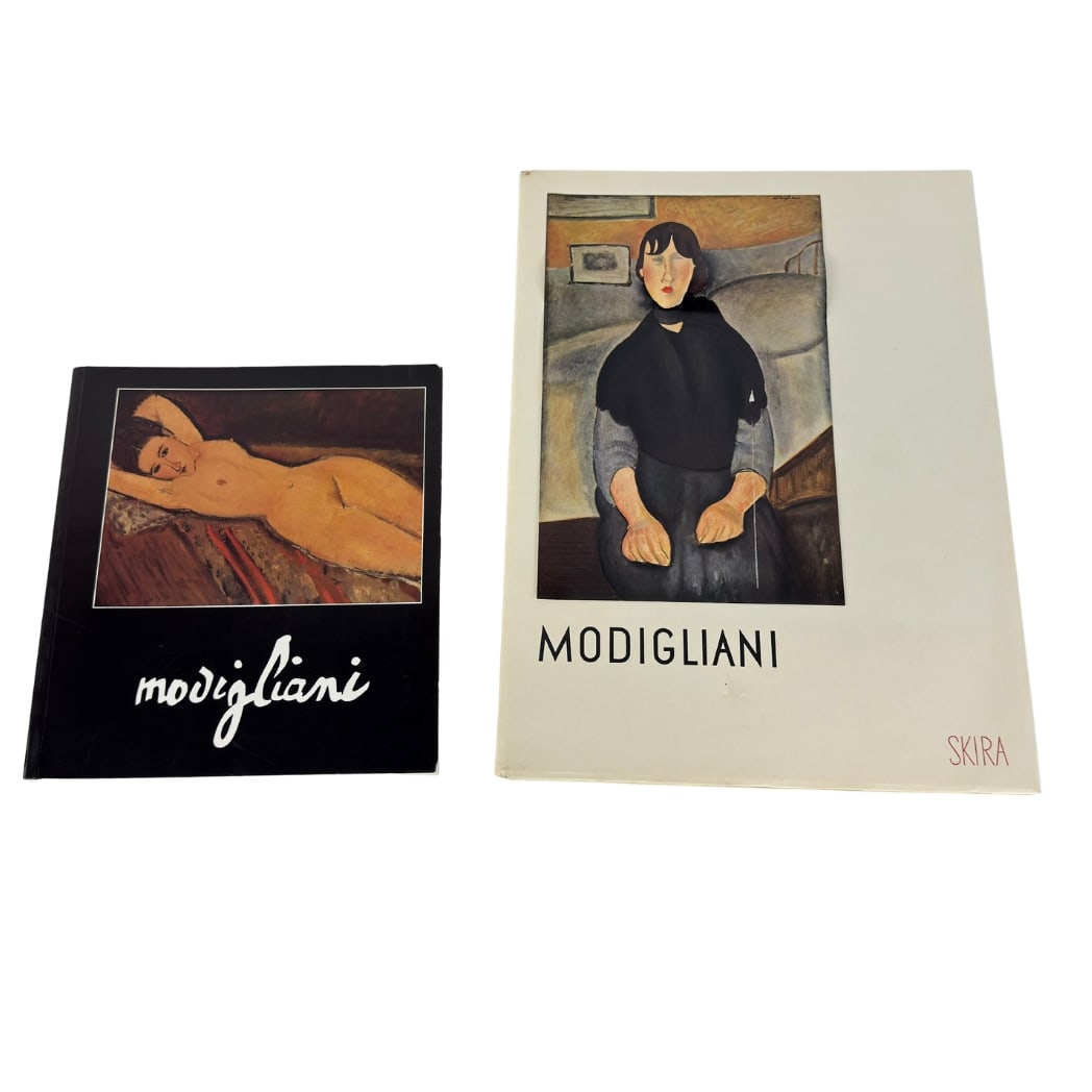 LOT 2 MODIGLIANI COFFEE BOOKS: Dimensions: H 15” x W 10.5”. Lot 2 Vintage Modigliani coffee books. Dimensions: (2nd book) H 10” x W 9”.