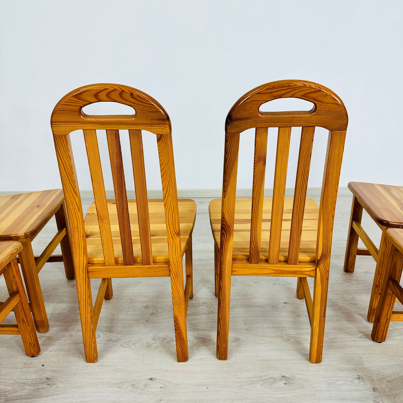 (6) SCANDINAVIAN PINE DINING CHAIRS - 3