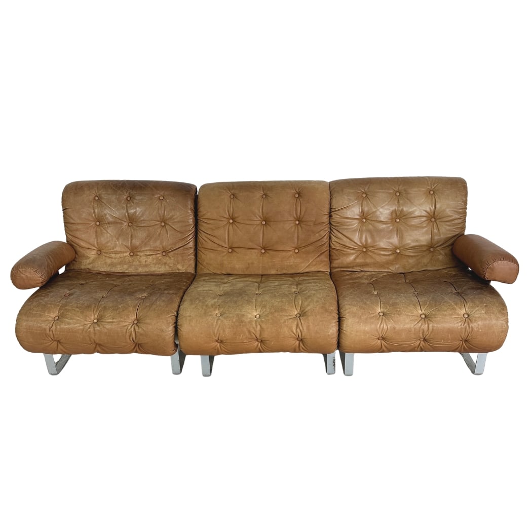 ITALIAN MODULAR LEATHER SOFA (1 of 19)
