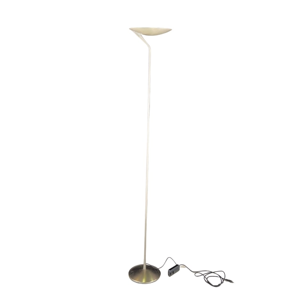 CARPYEN ATENEA FLOOR LAMP: Dimensions: H 73.7” x W 10”. Carpyen Atenea chrome uplight floor lamp, designed by Gabriel Teixido.