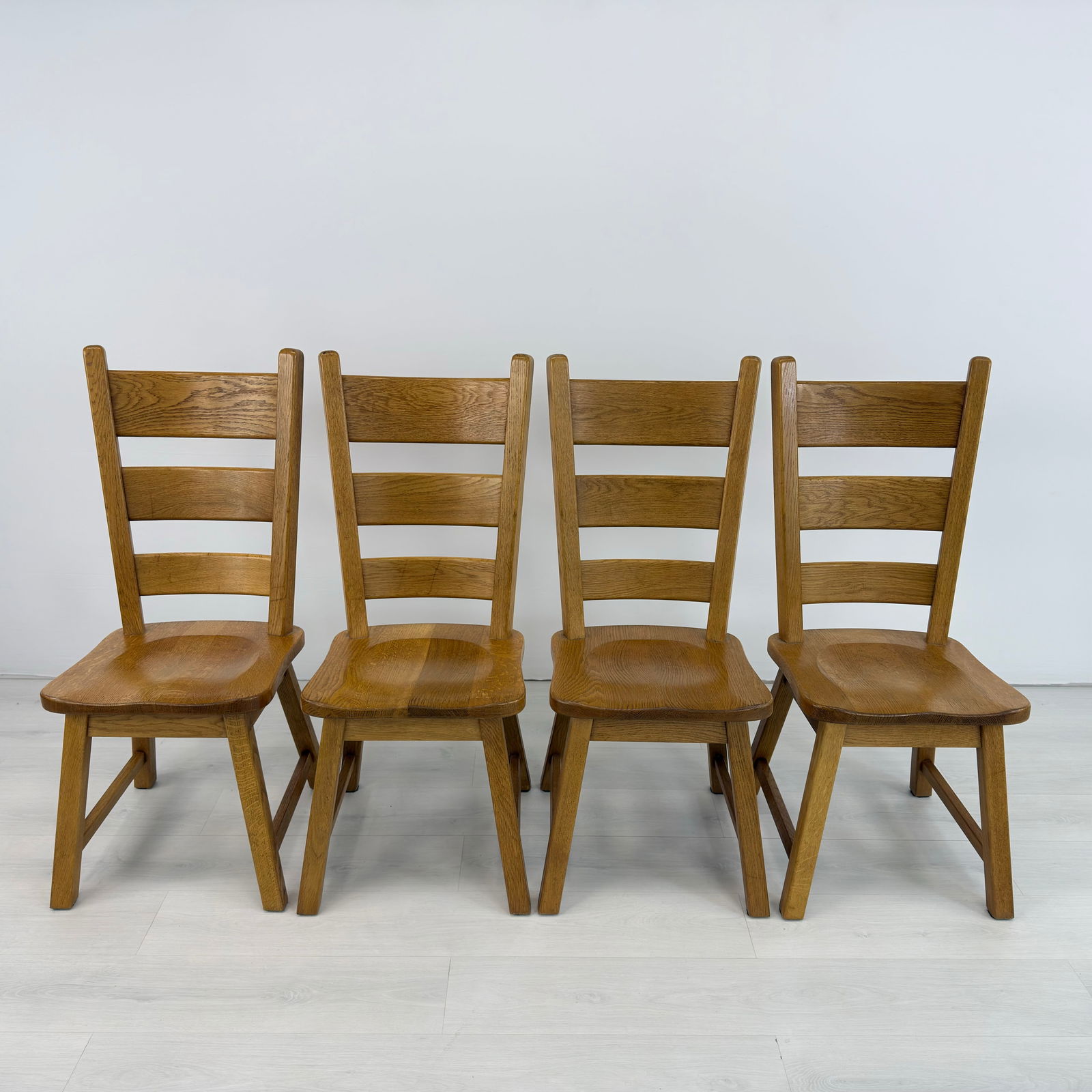 (4) RUSTIC FARMHOUSE DINING CHAIRS - 3