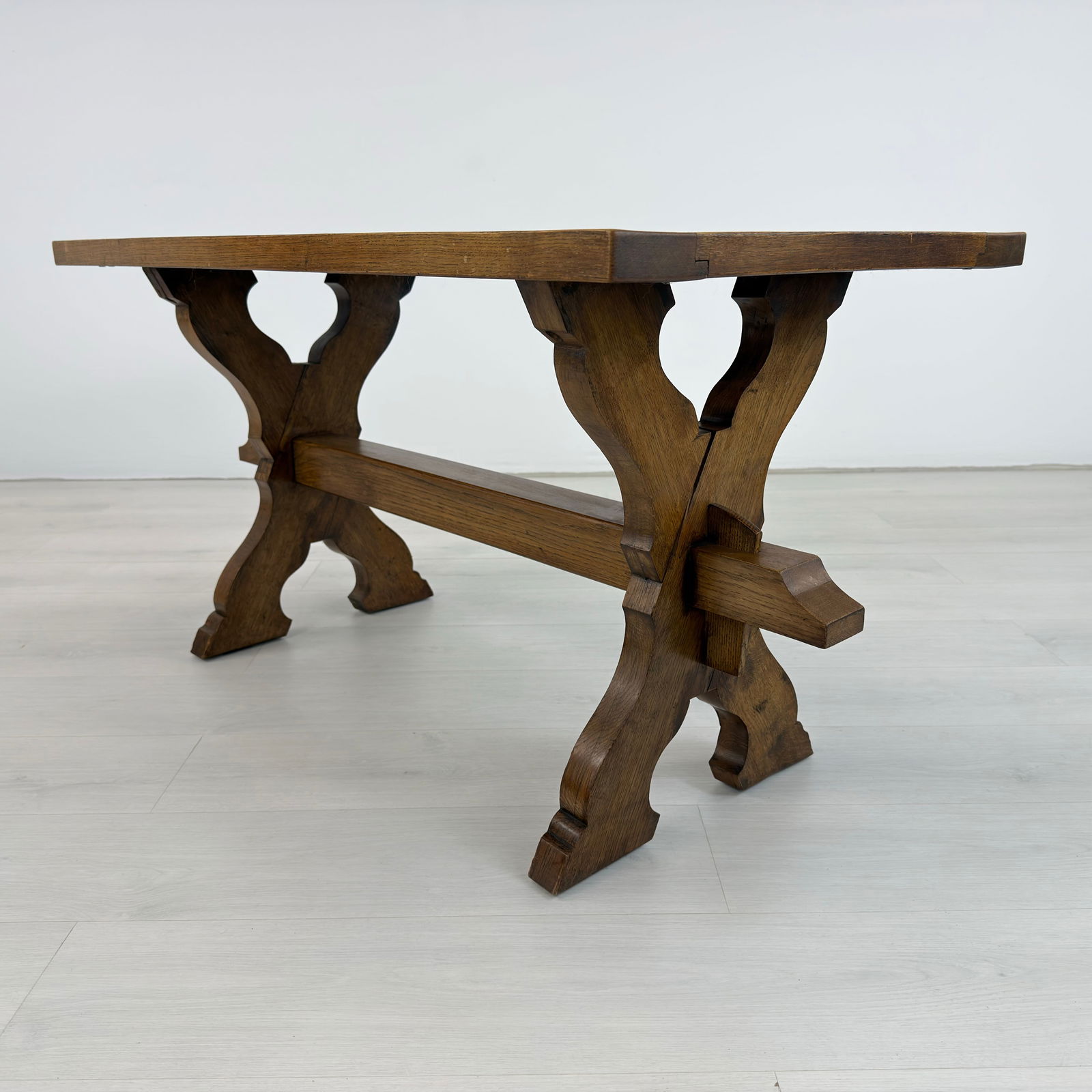 BRUTALIST TRESTLE COFFEE TABLE - 4