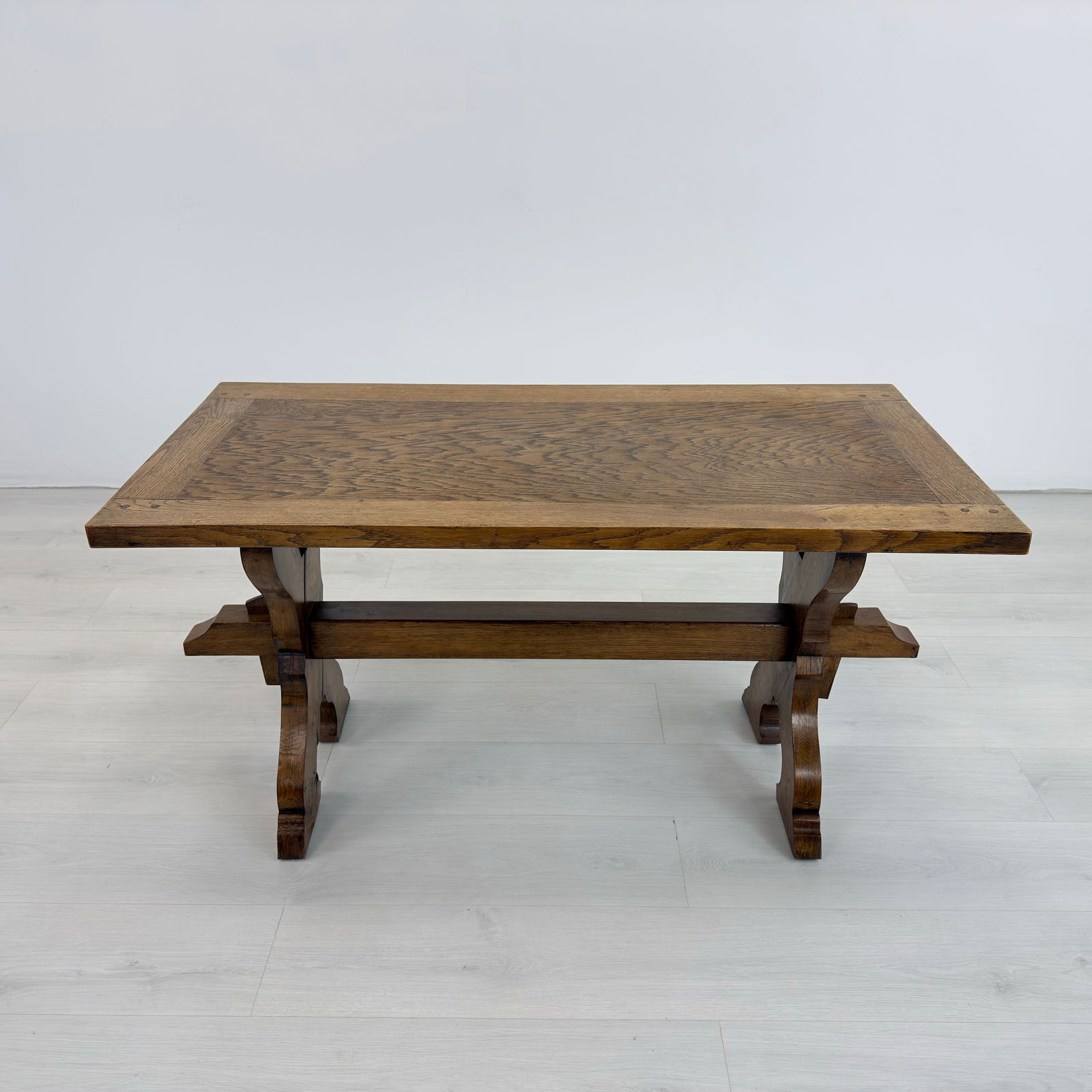 BRUTALIST TRESTLE COFFEE TABLE - 5