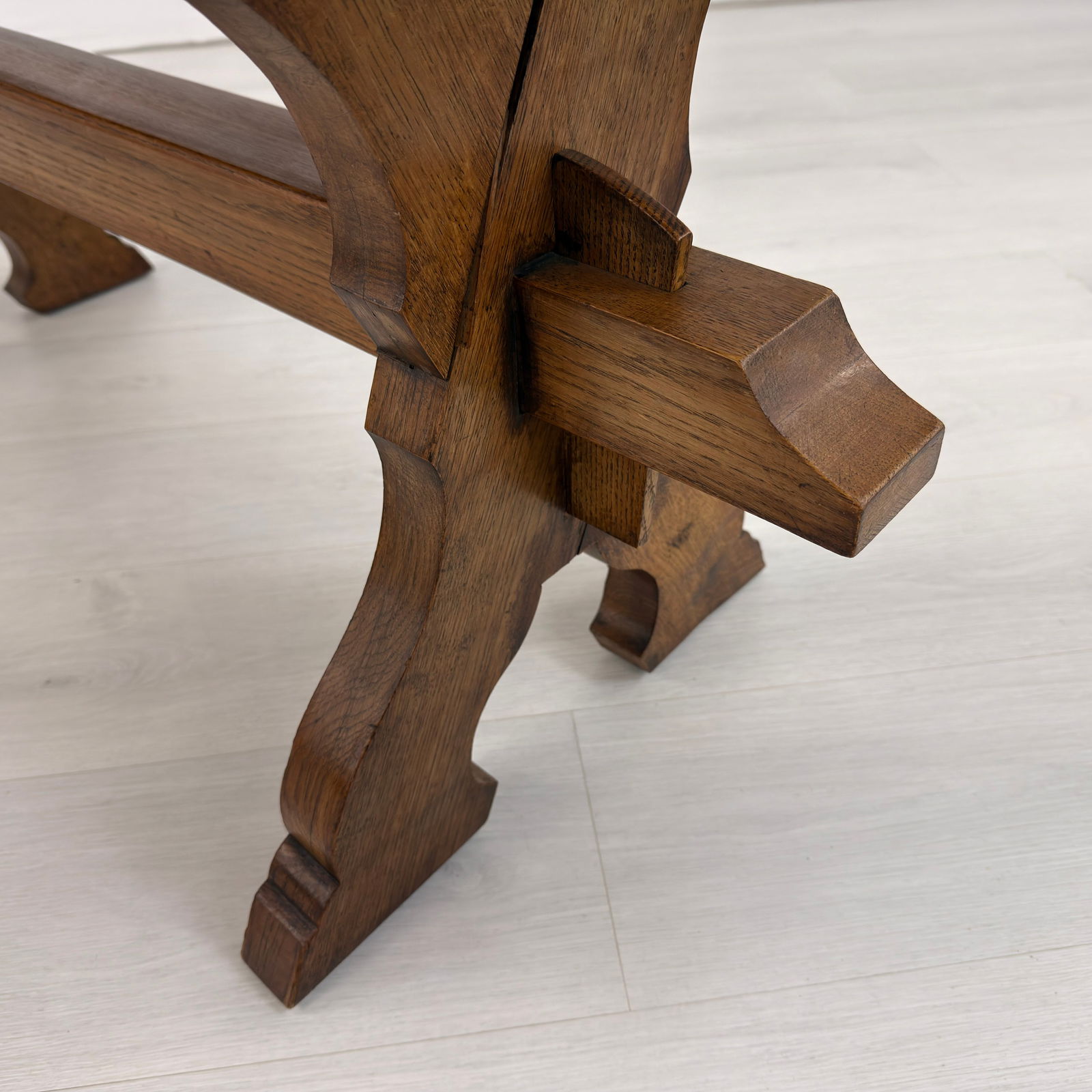 BRUTALIST TRESTLE COFFEE TABLE - 9