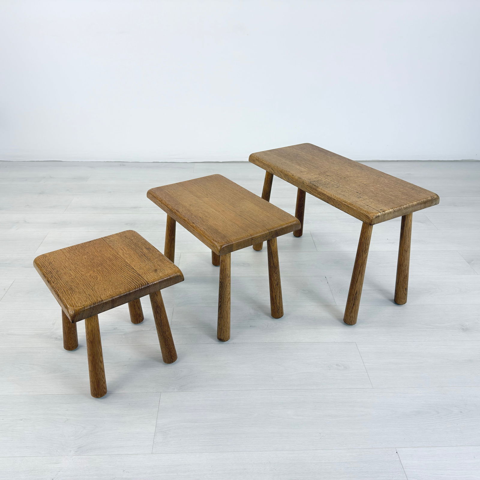(3) DUTCH BRUTALIST NESTING TABLES - 2