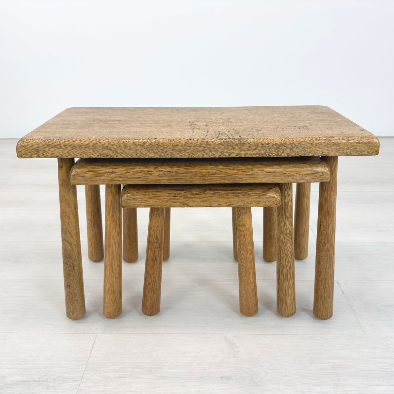 (3) DUTCH BRUTALIST NESTING TABLES - 5