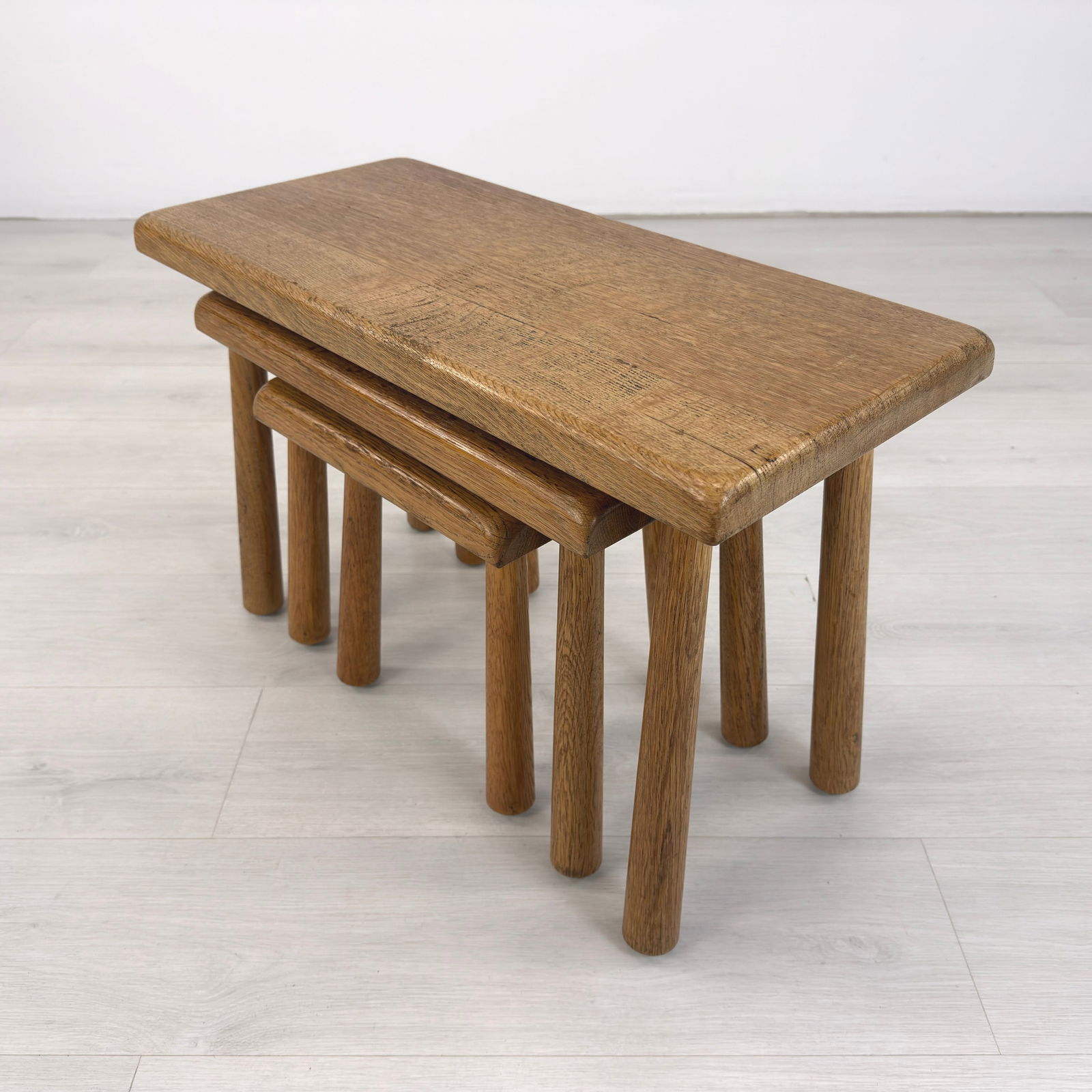 (3) DUTCH BRUTALIST NESTING TABLES - 7