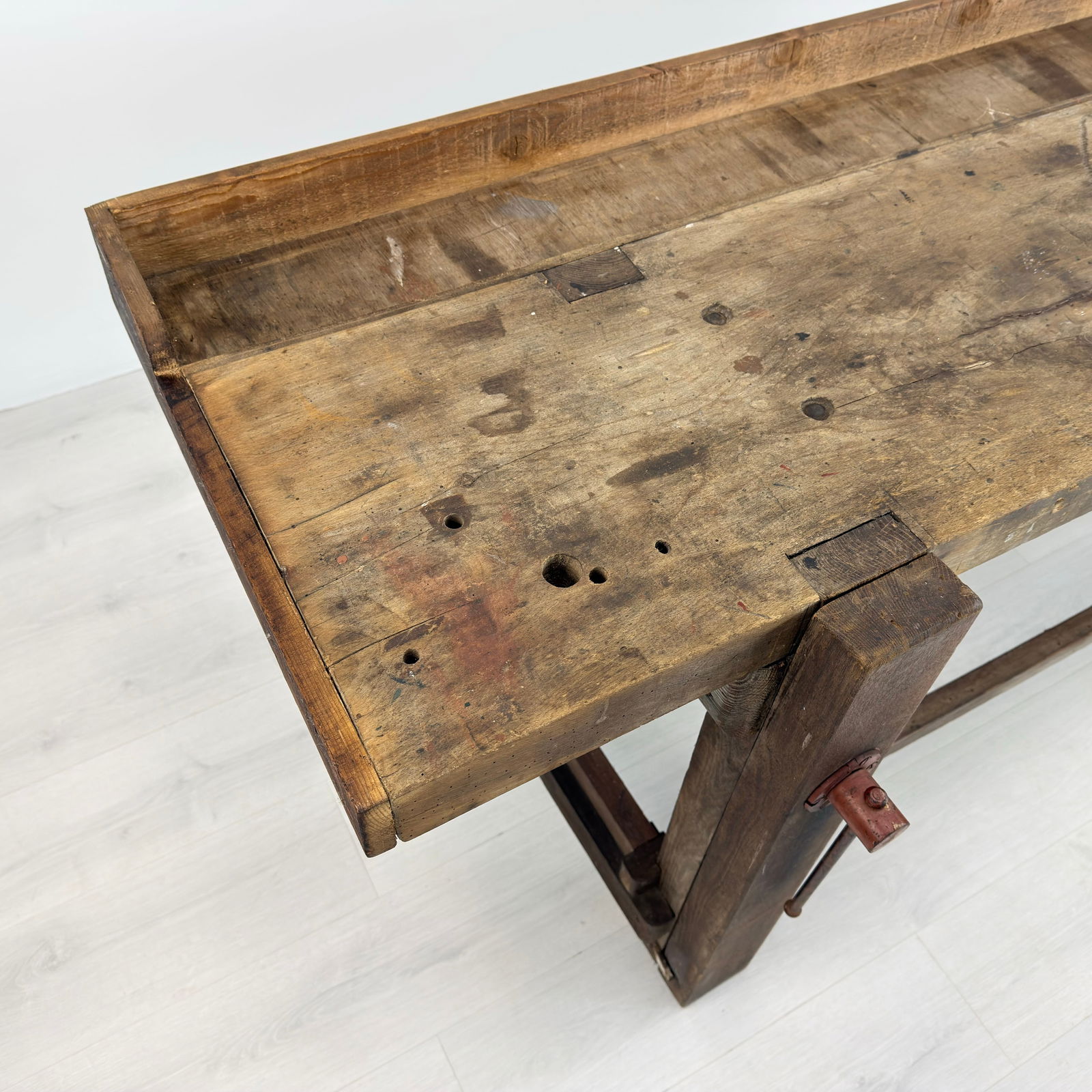 ANTIQUE WORKBENCH CONSOLE TABLE - 10