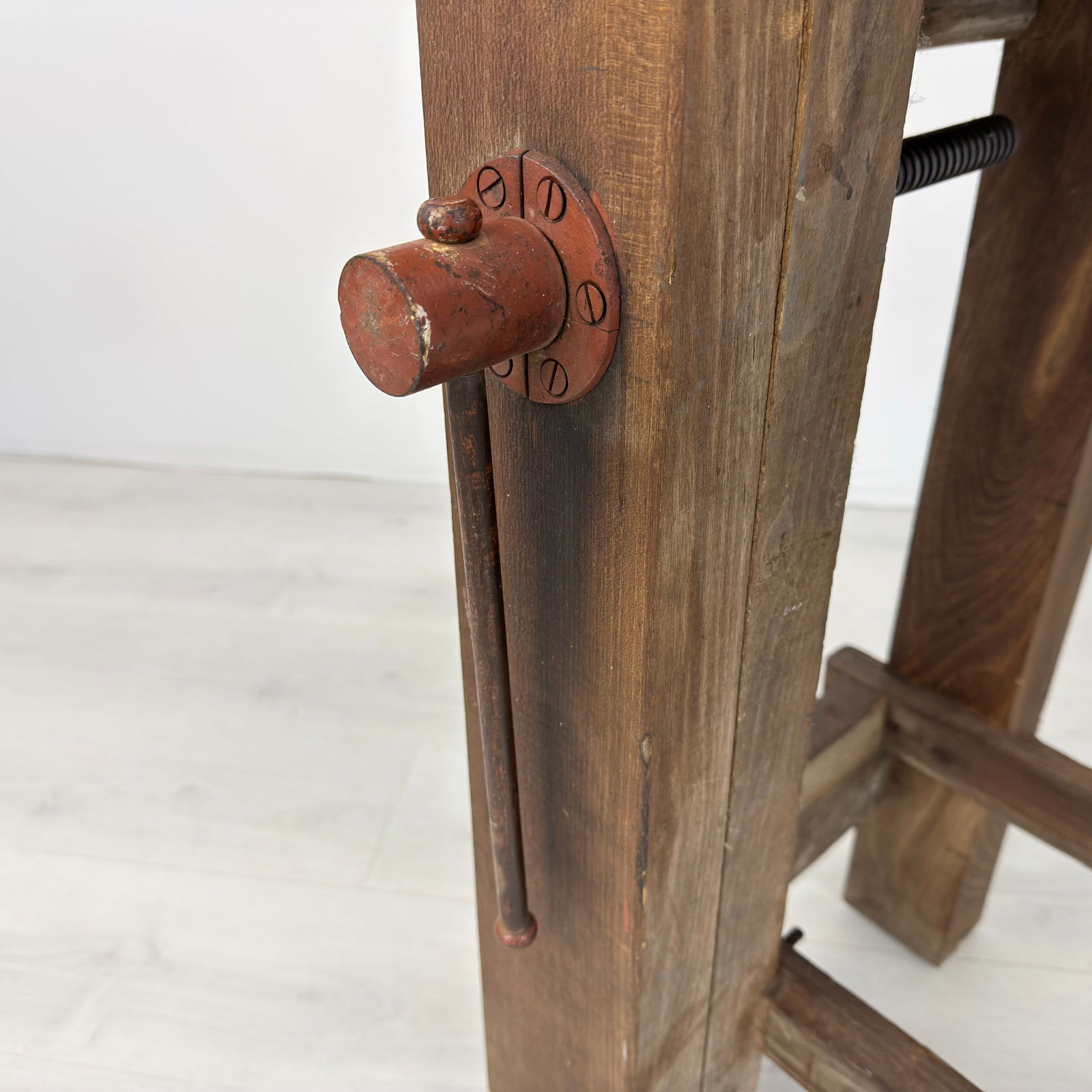 ANTIQUE WORKBENCH CONSOLE TABLE - 11