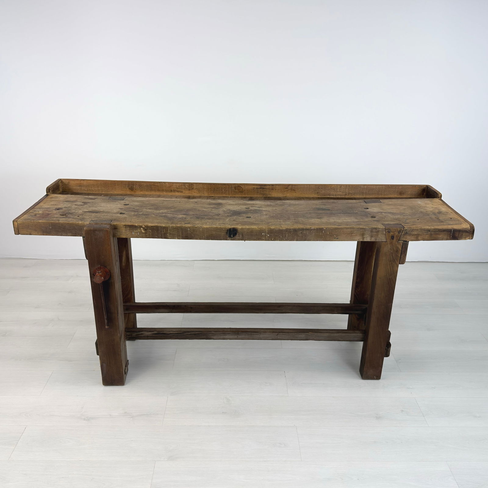 ANTIQUE WORKBENCH CONSOLE TABLE - 3