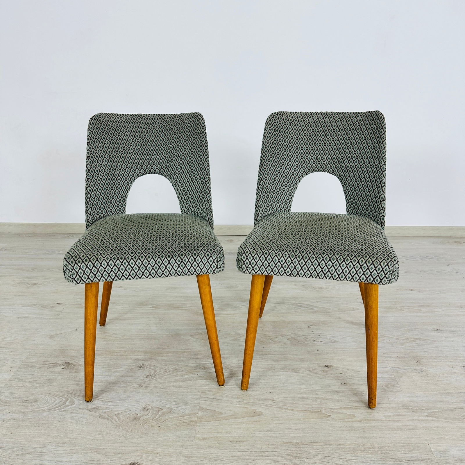 DANISH SHELL CHAIRS, A PAIR - 3