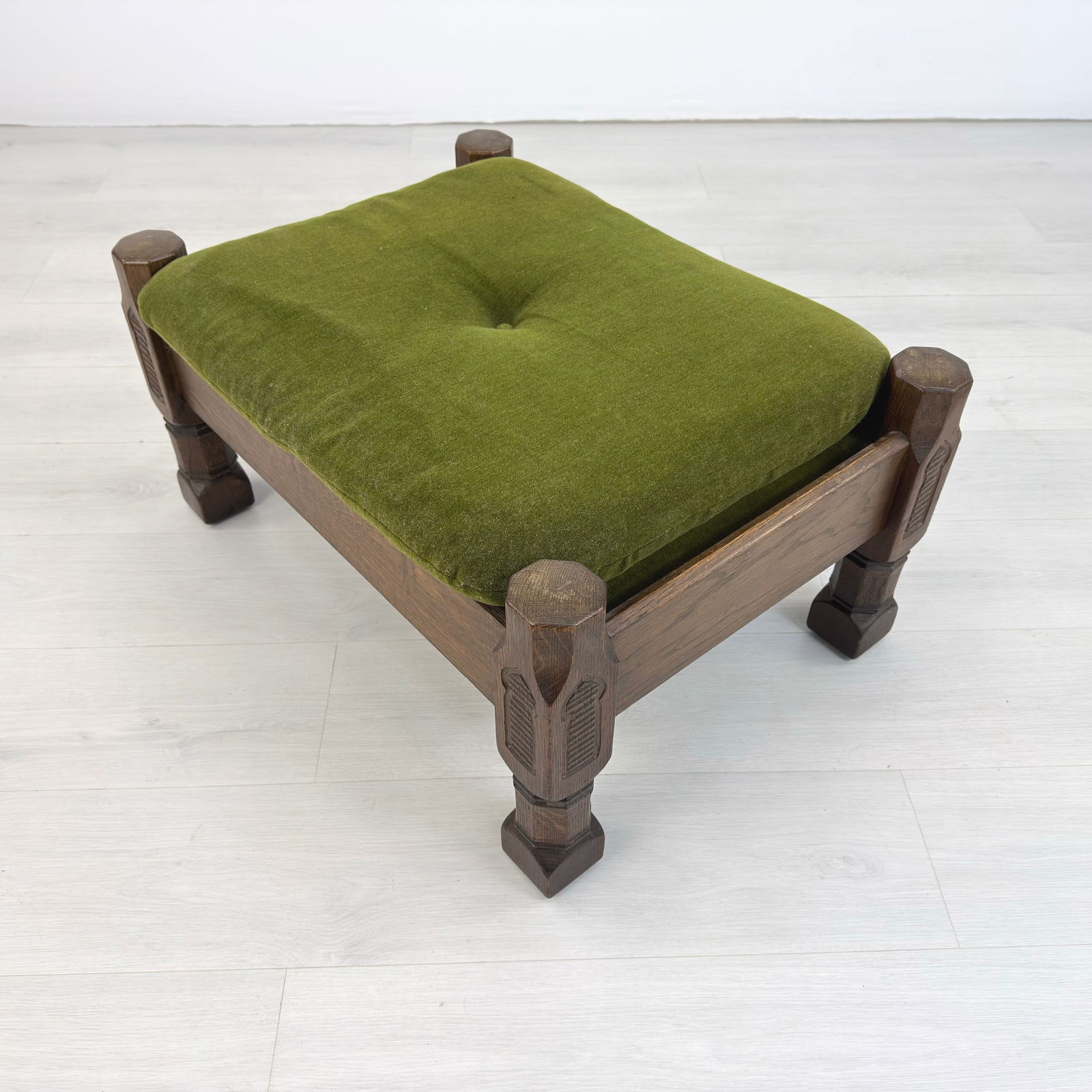 BRUTALIST OAK FOOTSTOOL - 2