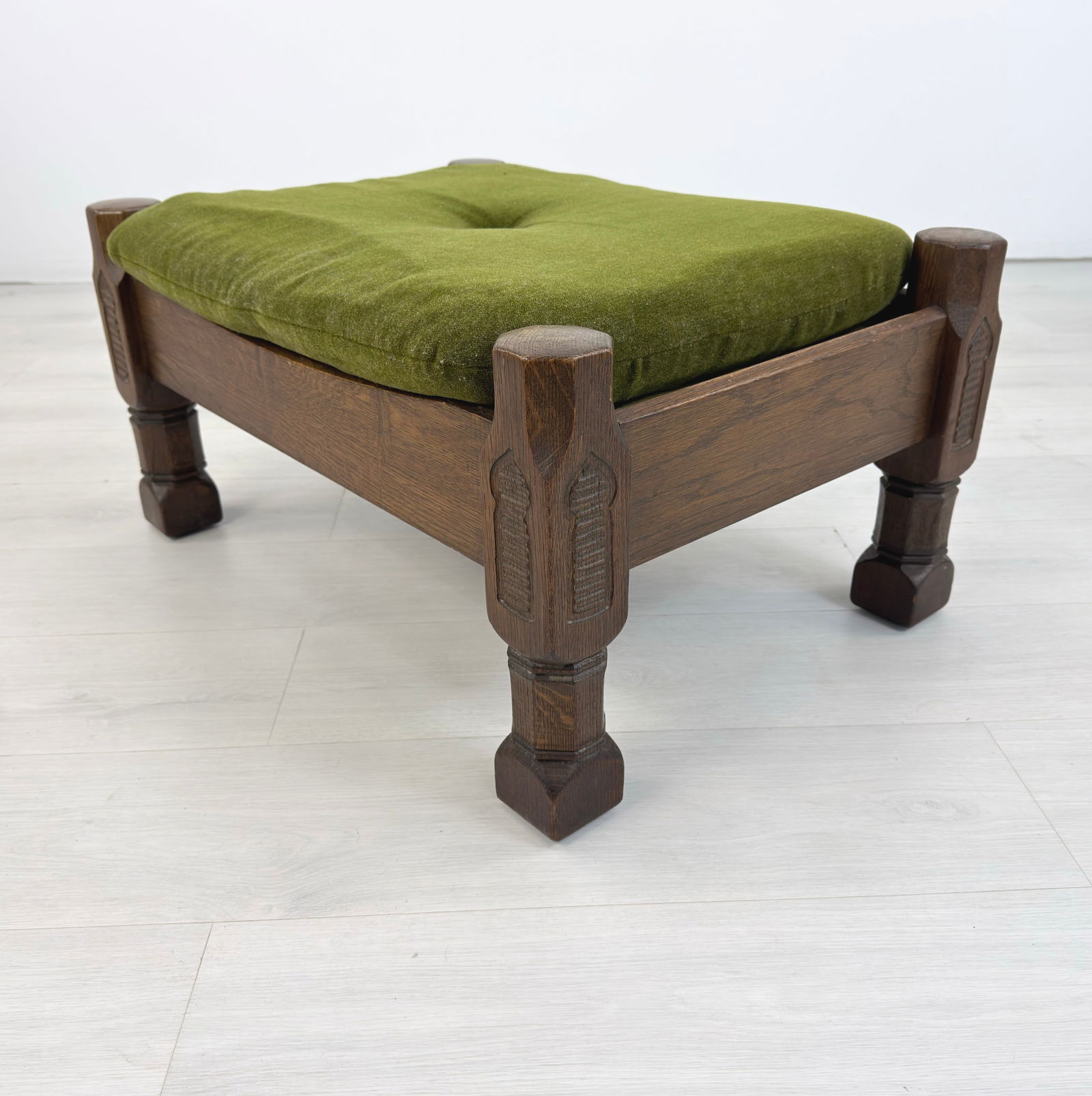 BRUTALIST OAK FOOTSTOOL - 3