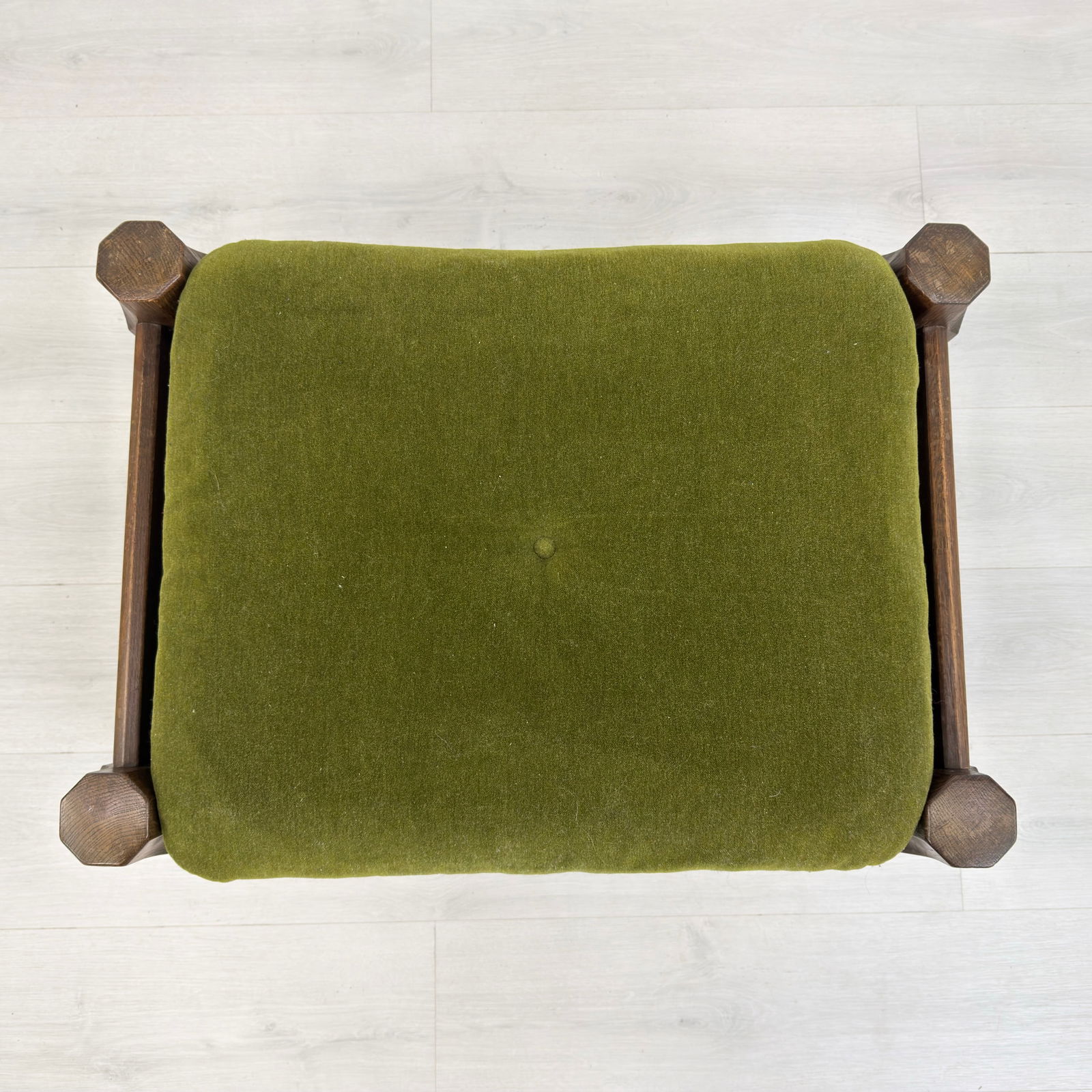 BRUTALIST OAK FOOTSTOOL - 5