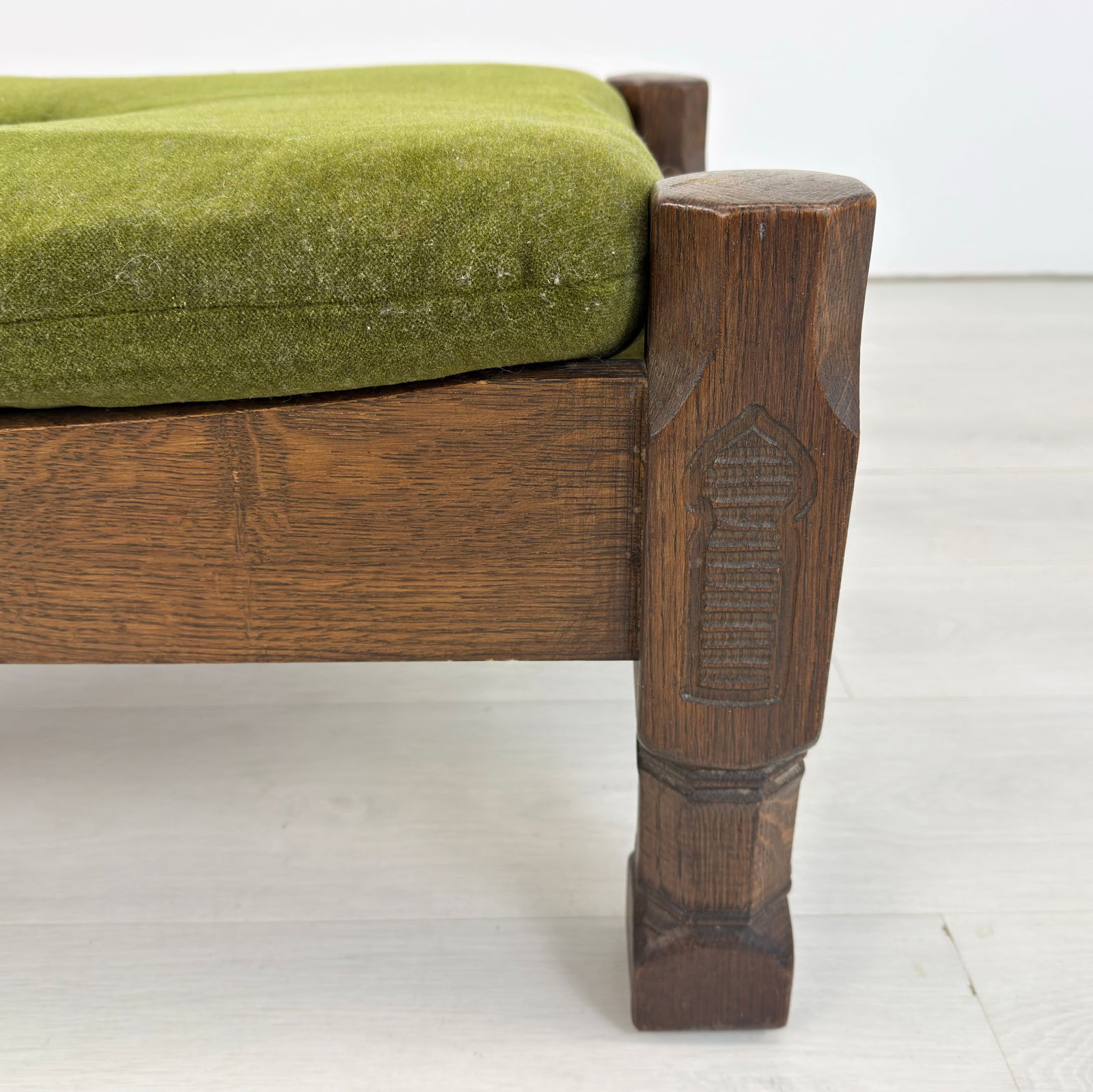 BRUTALIST OAK FOOTSTOOL - 6