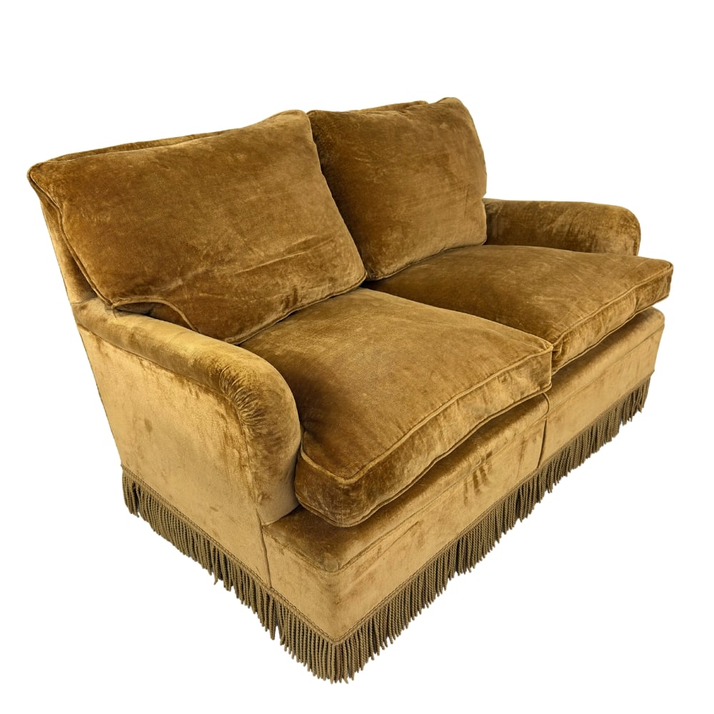 ITALIAN VELVET TWO-SETAER SOFA (1 of 12)