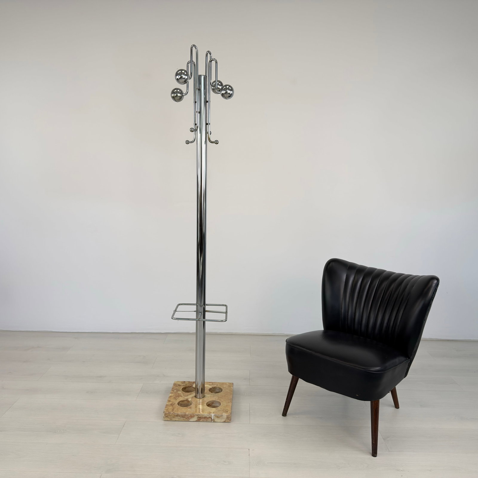 ITALIAN CHROME COAT RACK - 9