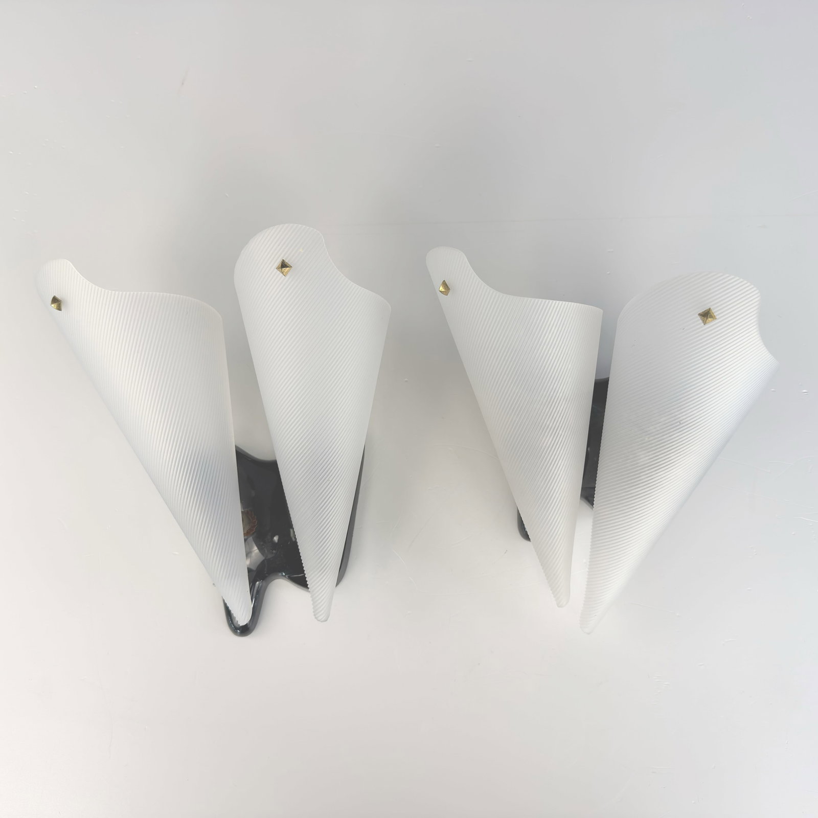 FRENCH DOUBLE WALL LIGHTS, A PAIR - 2