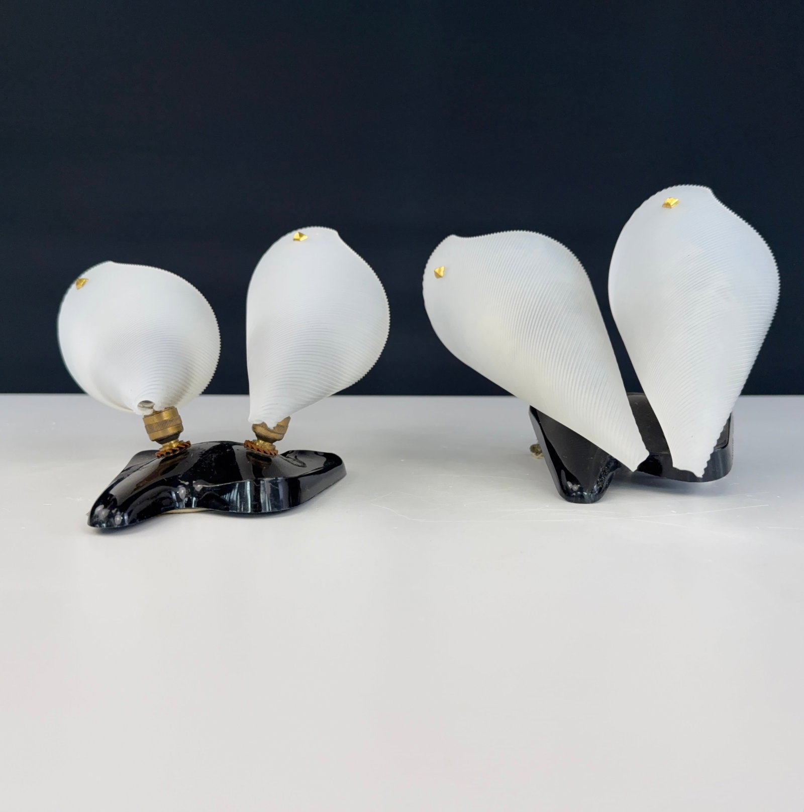 FRENCH DOUBLE WALL LIGHTS, A PAIR - 3