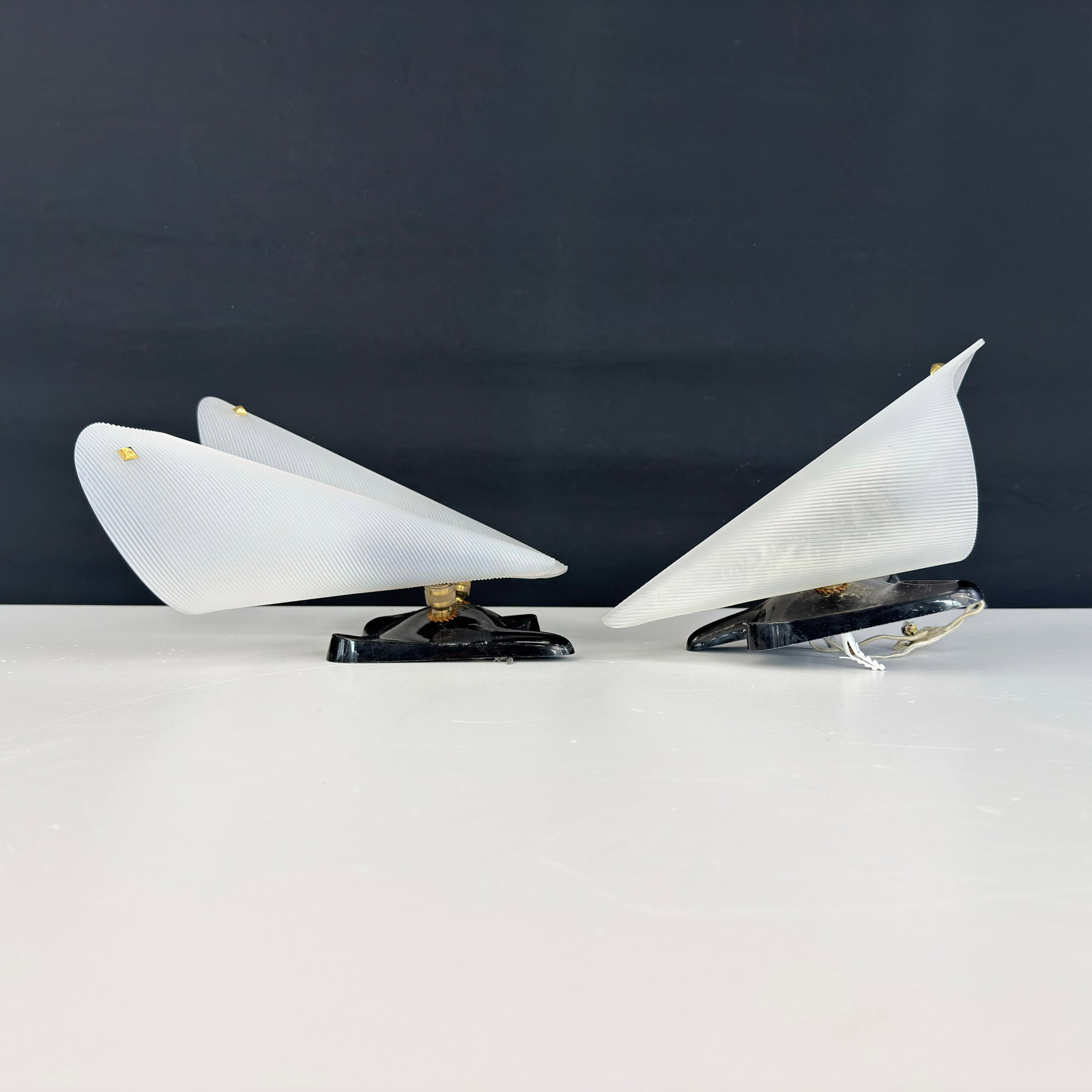 FRENCH DOUBLE WALL LIGHTS, A PAIR - 4