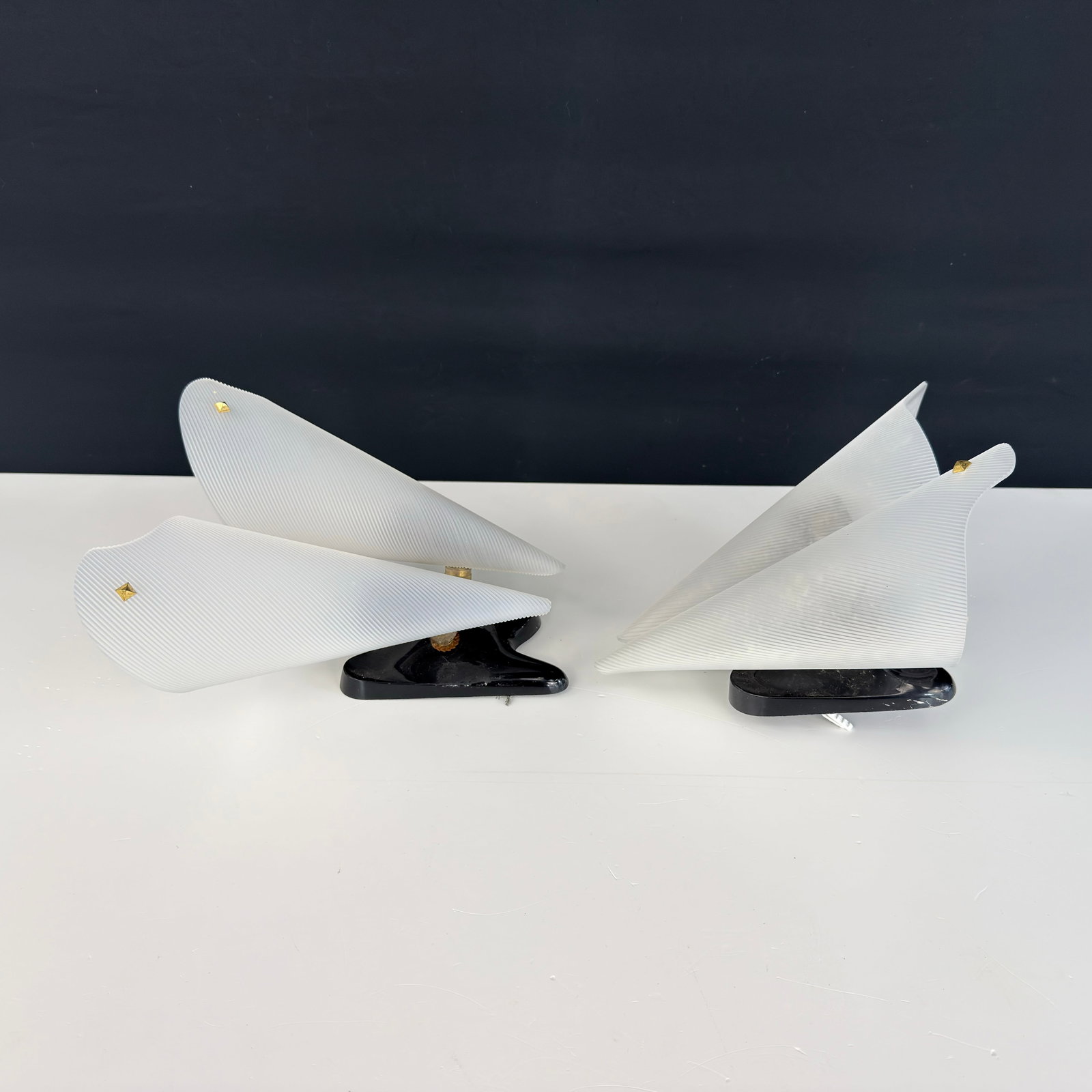 FRENCH DOUBLE WALL LIGHTS, A PAIR - 5