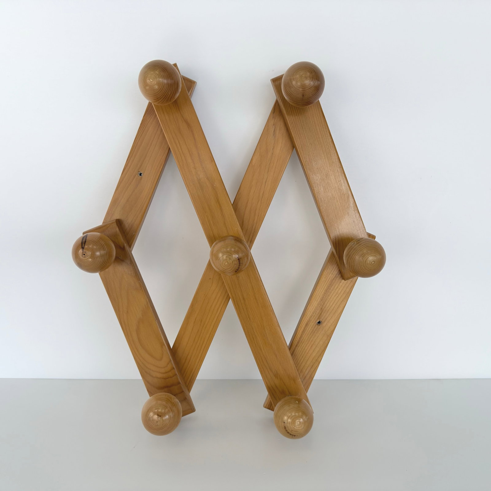 DANISH PINE COAT RACK - 4