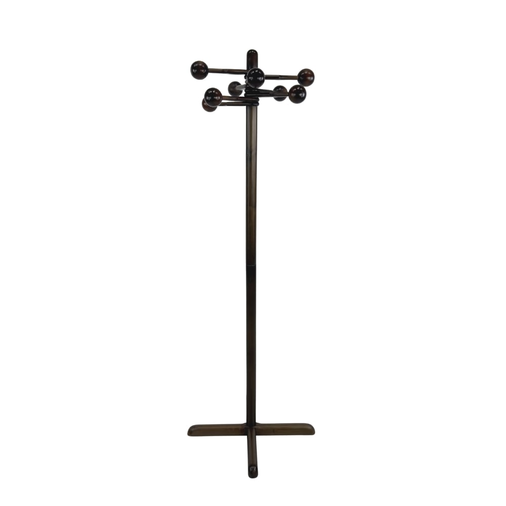 ITALIAN COAT RACK: Dimensions: H 64.5” x W 23”. Vintage Italian pine wood floor coat rack with rotating arms.