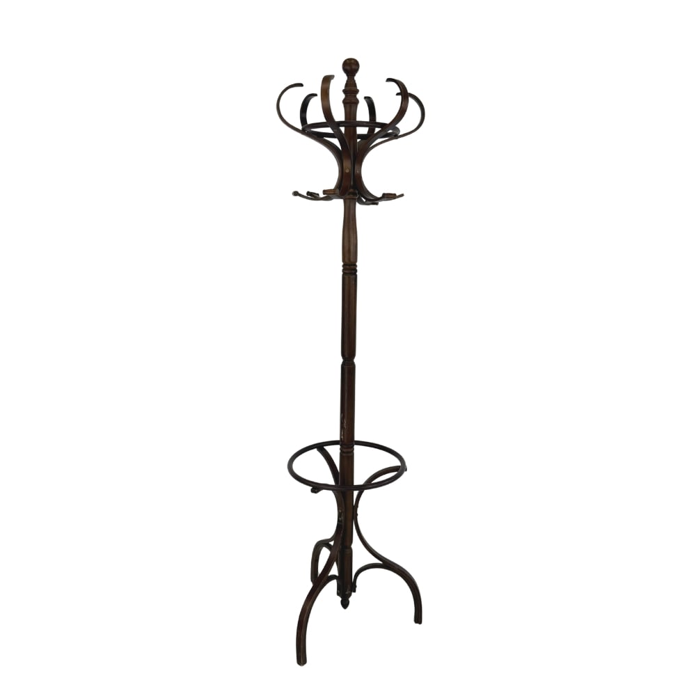 VINTAGE HALL TREE COAT RACK ATTR. TO THONET (1 of 9)