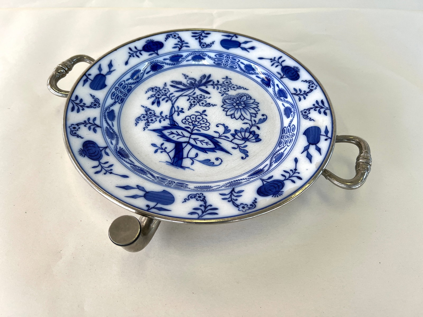 BLUE ONION PORCELAIN PLATTER WARMER, MEISSEN (1 of 6)