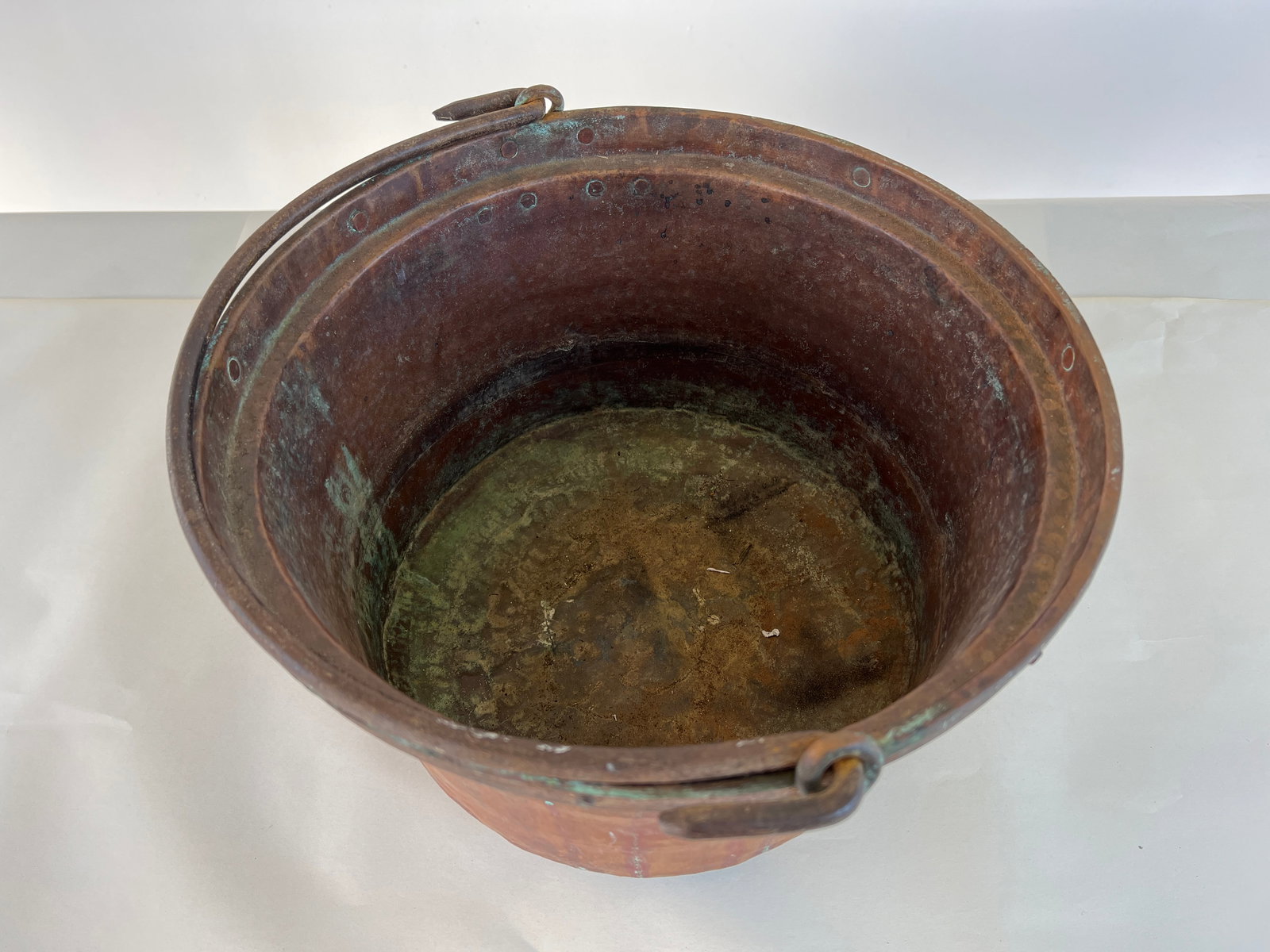 ANTIQUE COPPER CAULDRON - 4