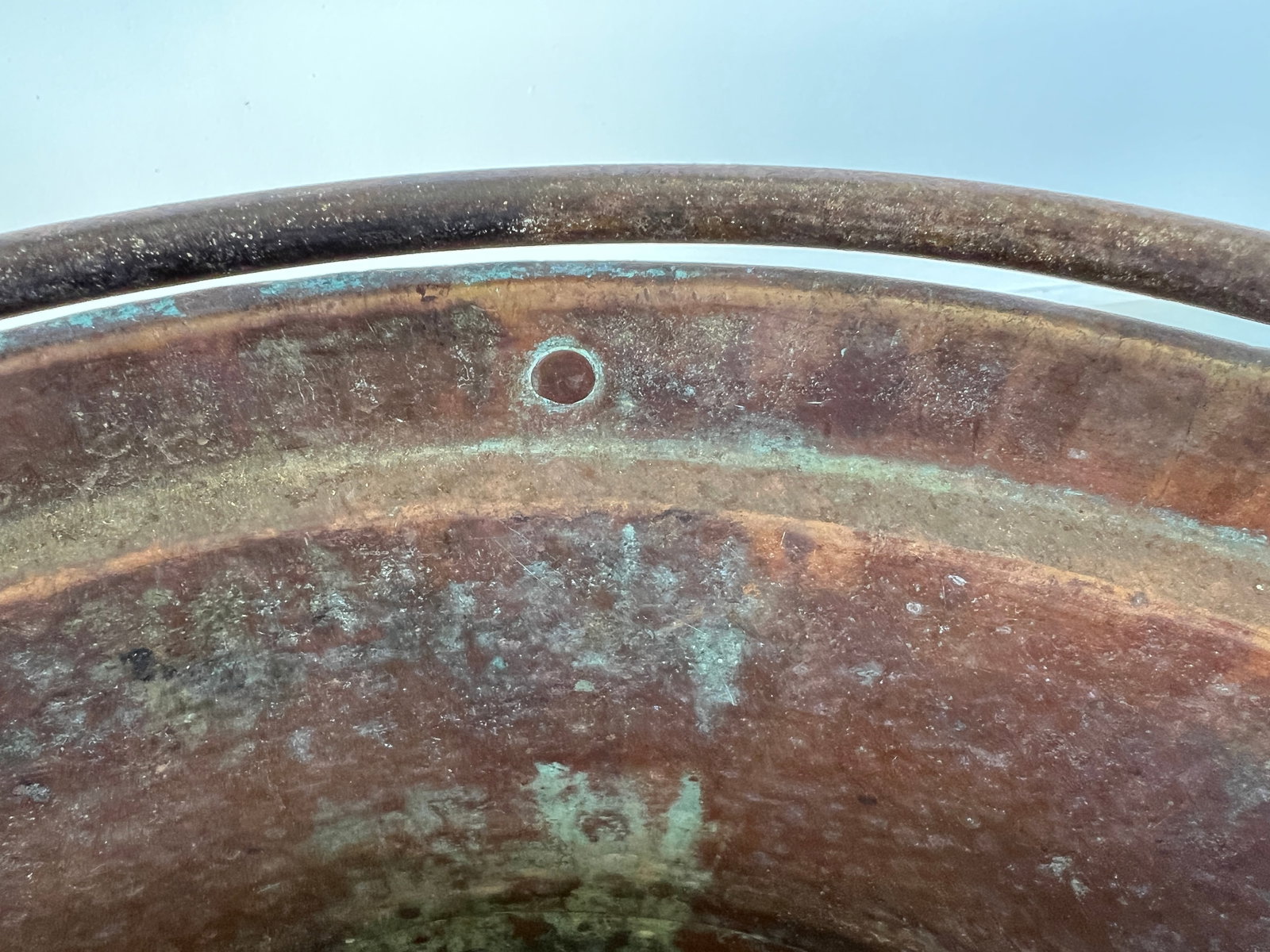 ANTIQUE COPPER CAULDRON - 6