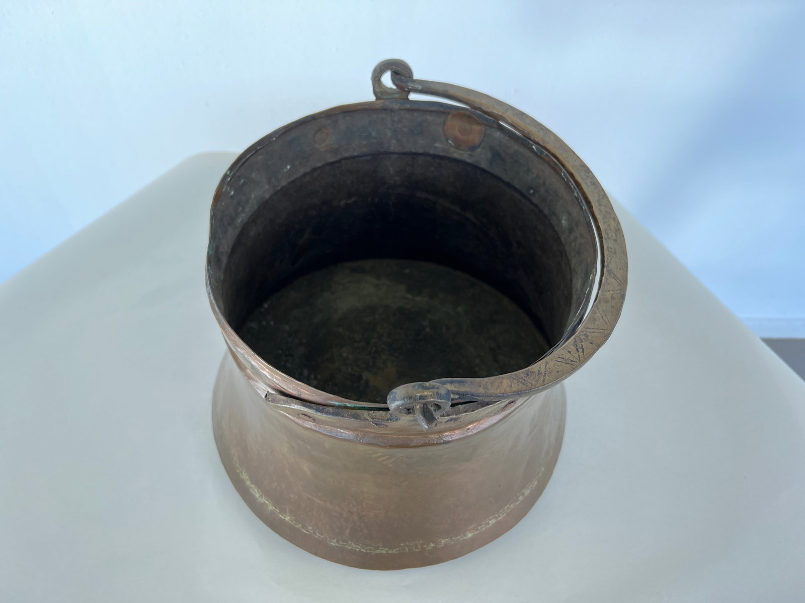 ANTIQUE COPPER CAULDRON - 3