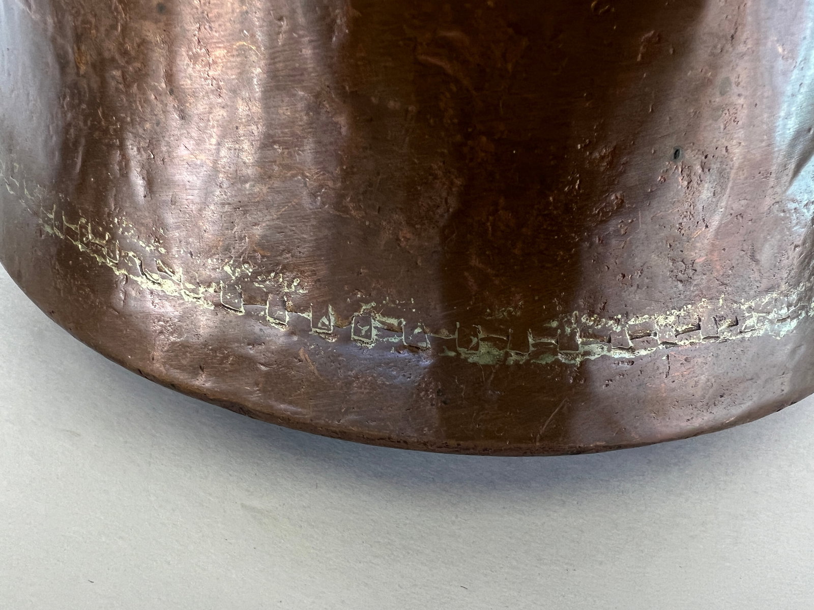 ANTIQUE COPPER CAULDRON - 7
