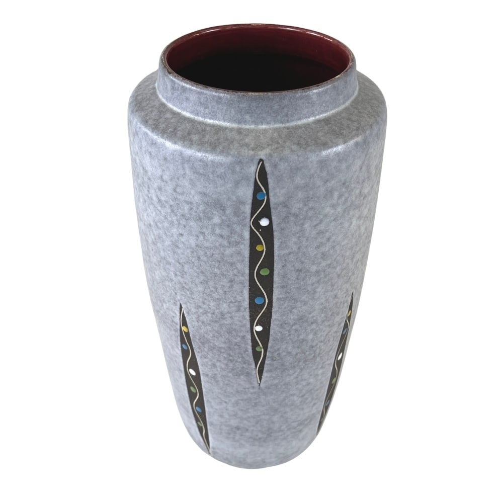 GRAY-GLAZED CERAMIC VASE, 1950s (1 of 7)