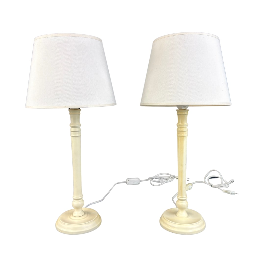 SPANISH TABLE LAMPS, A PAIR (1 of 7)