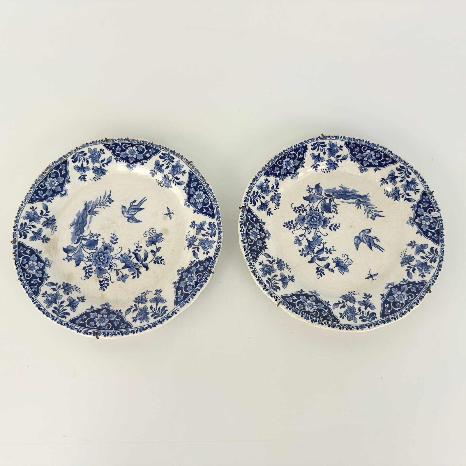 (2) GIEN FRANCE BLUE DELFT CERAMIC PLATES (1 of 6)