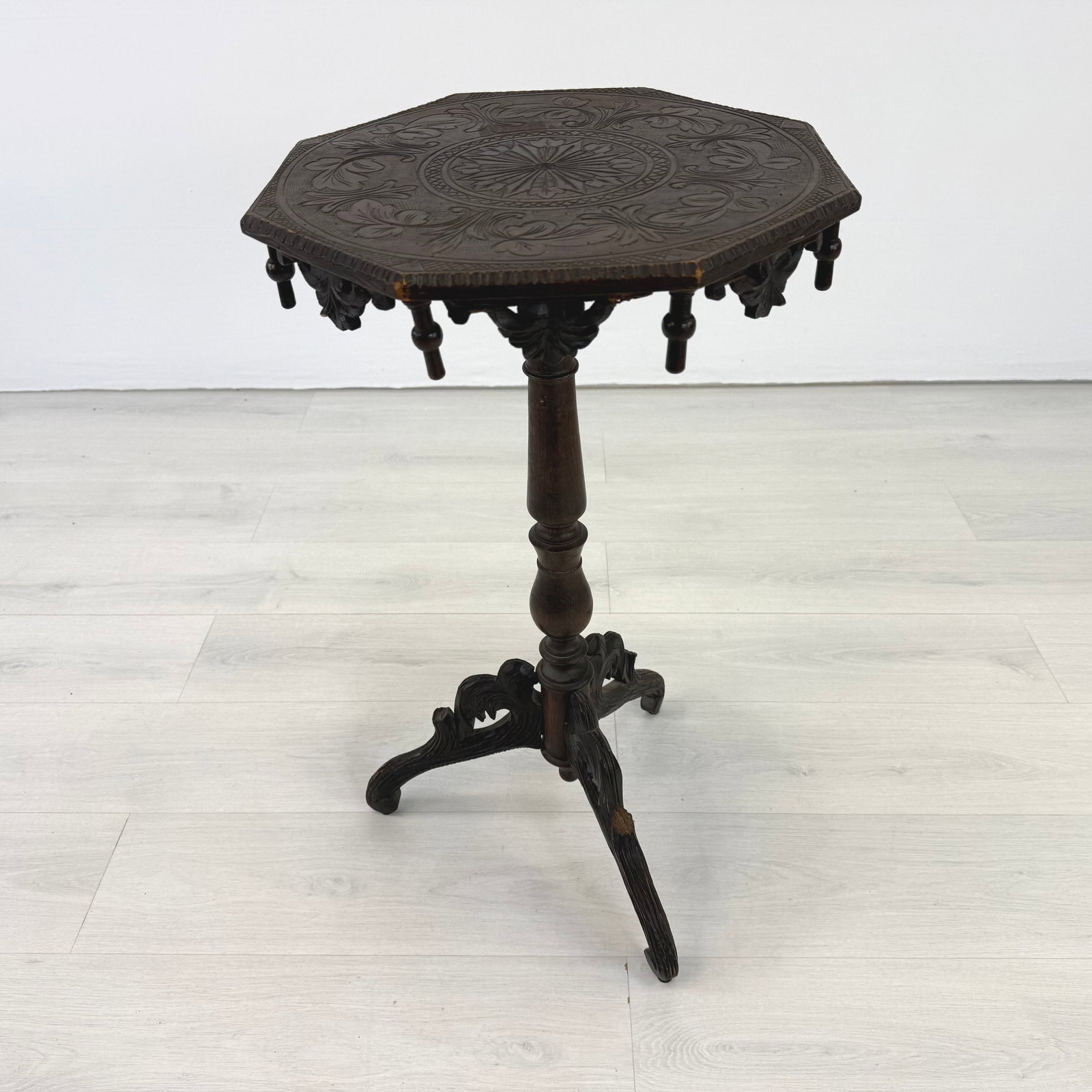 ANTIQUE OCTAGONAL SIDE TABLE (1 of 8)