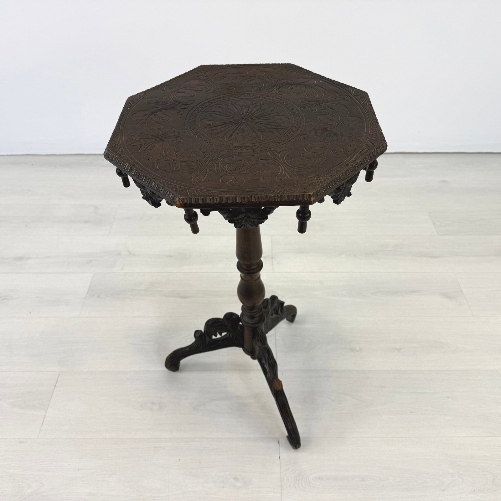 ANTIQUE OCTAGONAL SIDE TABLE - 2