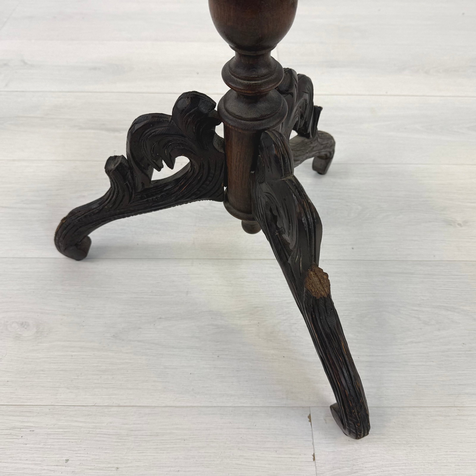 ANTIQUE OCTAGONAL SIDE TABLE - 8