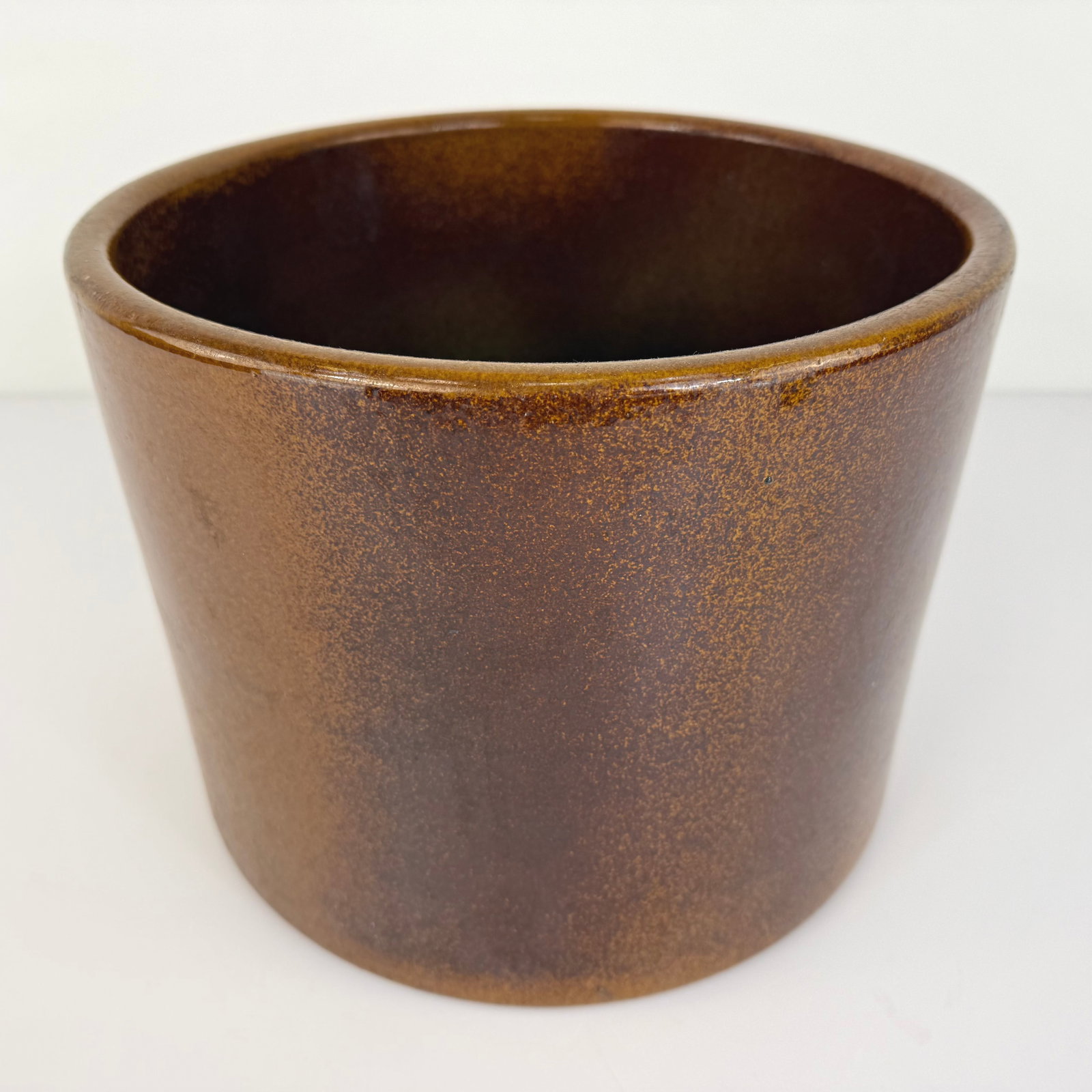 BROWN CERAMIC PLANTER - 2