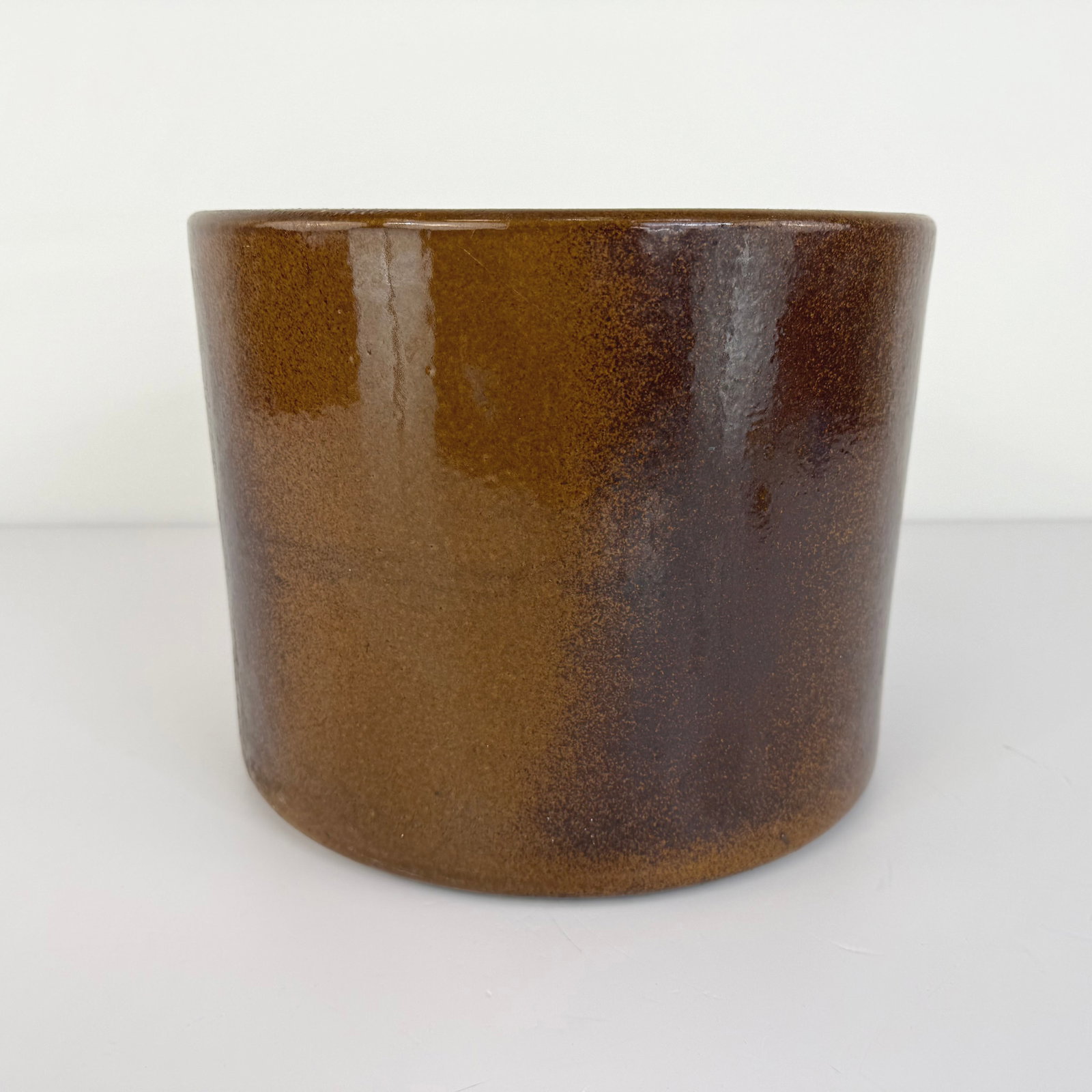 BROWN CERAMIC PLANTER - 3