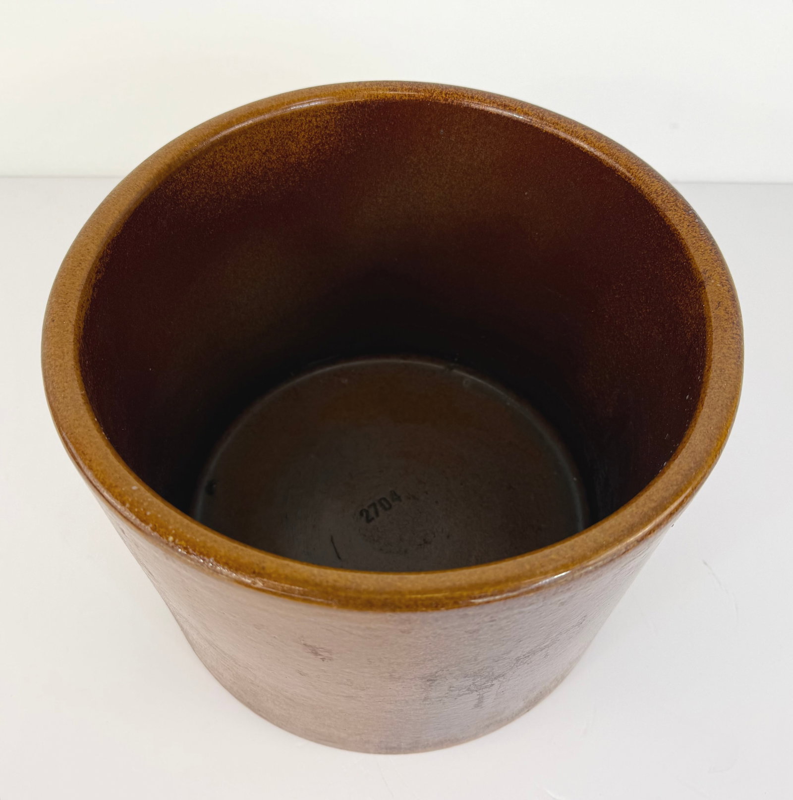 BROWN CERAMIC PLANTER - 4