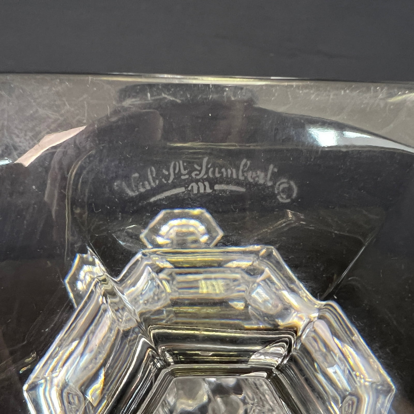 VAL ST LAMBERT ELYSEE CANDLESTICKS, A PAIR - 6